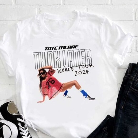 Tate McRae Think Later World Tour 2024 Concert Shirt Tate McRae Fan Gift Tee 05 - Picture 1 of 5